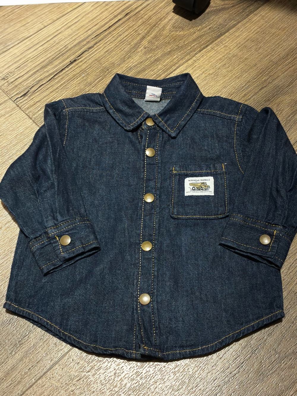 Old Navy Dark Blue Denim Button-Front Shirt